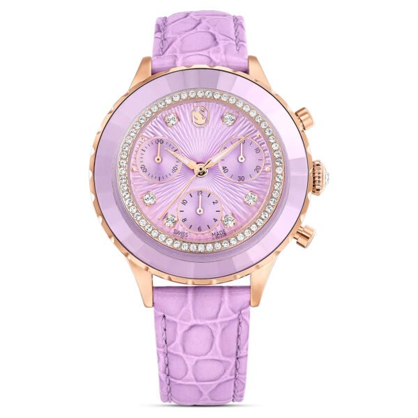 Swarovski Purple Chronograph Watch